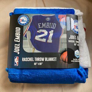 Philadelphia 76ers Joel Embiid 60” x 80” Raschel Plush Blanket